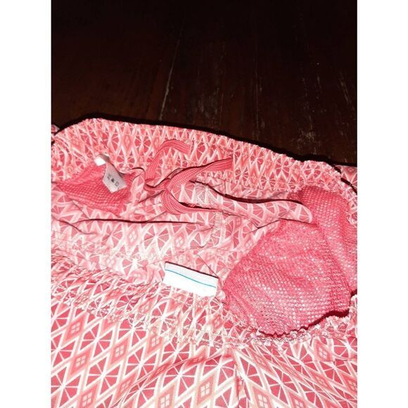 Small Columbia Red Pink Athletic Casual Mid Rise Drawstring Quick Dry Shorts - Picture 4 of 5